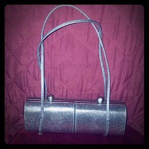 Sondra Roberts silver evening clutch